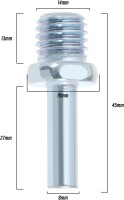 M14 Adapter für Bohrmaschine 8 mm Schaft -...