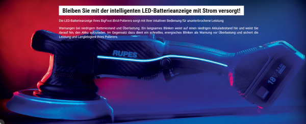 Rupes Bigfoot HLR15 iBrid Orbital Poliermaschine Ø125