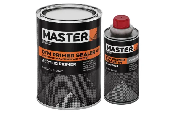 DTM 2K Grundierfüller 4:1 Multifunktionale Acrylgrundierung Grundfüller Füller 0,8 l + Haerder 0,2 l schwarz schnell