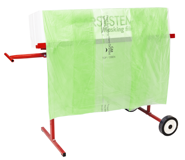 CarSystem Abdeckfolie GRÜN Rolle 6 m x 100 m 1 my Lackierfolie lackhaftend LKW Wohnmobil