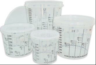 750 ml Messbecher 0,75L Mischbecher 200 St. Farbmischbecher mit Skala - Autolack