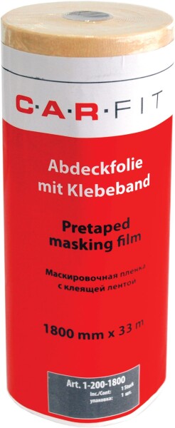 Abdeckfolie mit Klebeband Rolle 2700 mm x 20 m Masker Malerfolie