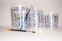 10 Mischbecher 385 ml + 5 Deckel  Farbmischbecher...